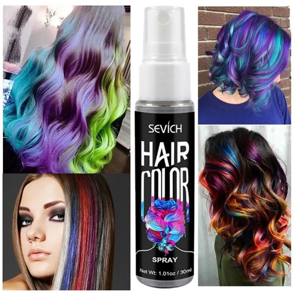 

Hair Styling One-off 8Colors Instant Washable Temporary Non-toxic Hair Coloring Spray
