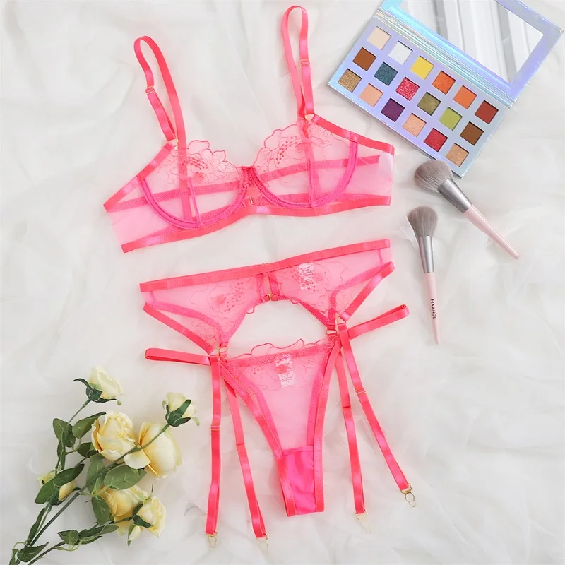 Ellolace Neon Kiss белье чувственное женское нижнее 3 предмета эротический Кружевной