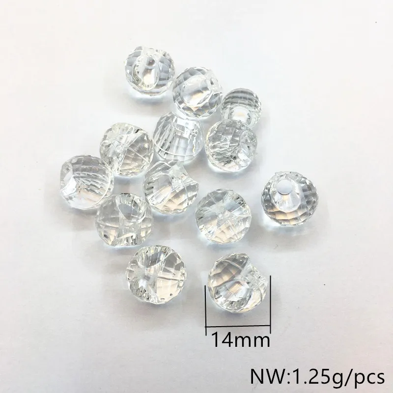 Новое поступление! (выбрать размер) прозрачные граненые шариковые бусины для