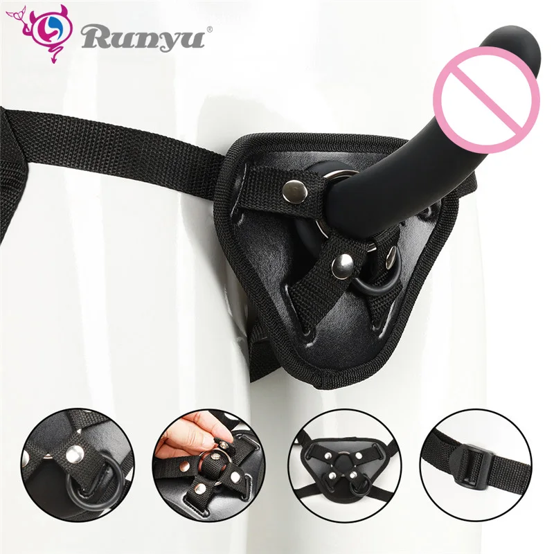 Лесбийский страпон фаллоимитатор трусики реалистичный пенис ремень на ремня