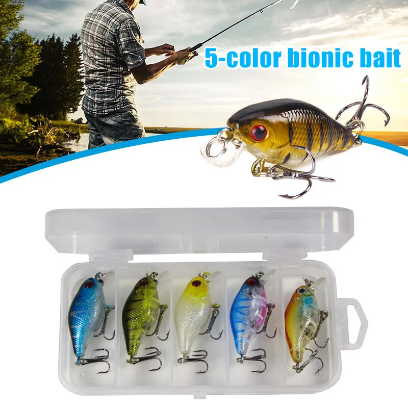 

Hot New Multi Fishing Lure Mixed Colors Plastic Metal Bait Soft Lure Kit Fishing Tackle 5 Colors Plastic Fishing HighLures