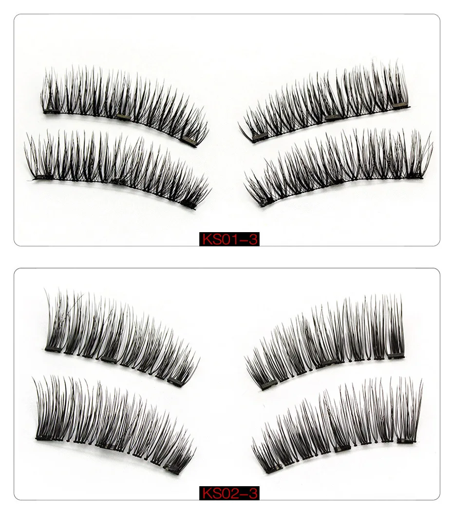 4 шт./пара Магнитный магнитные Накладные ресницы глаз Макияж комплект толстые