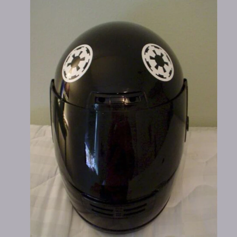 

2PCS IMPERIAL Logo Vinyl Decal Sticker Star SILVER, BLACK Helmet Decals