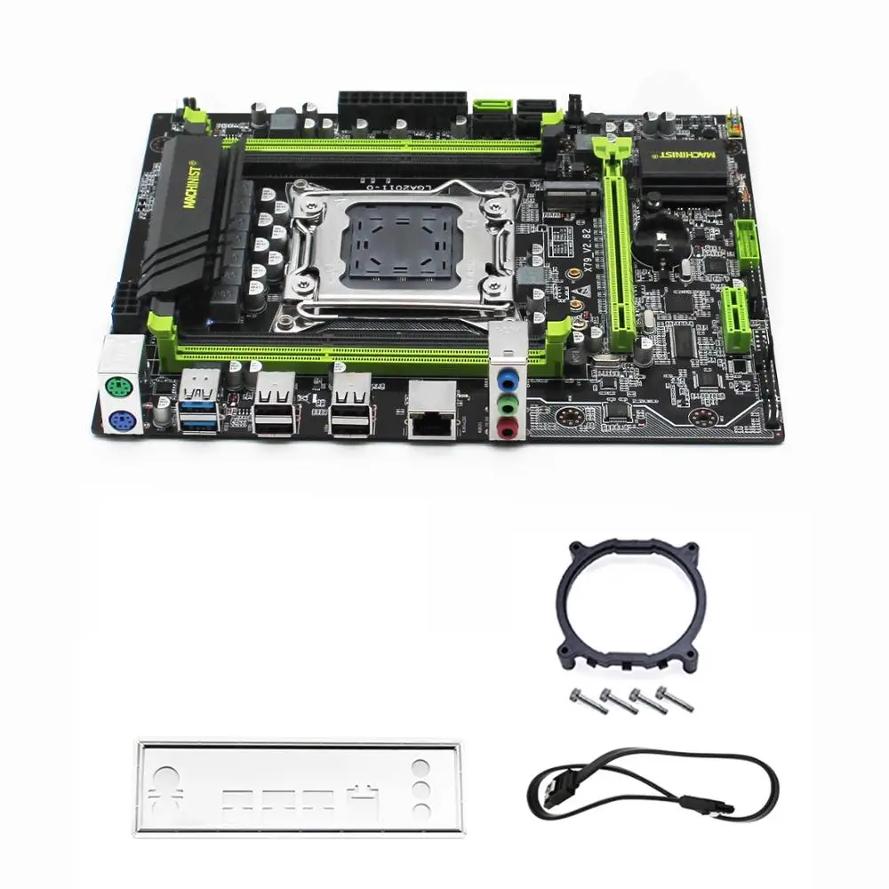Комплект материнской платы X79 lga 2011 с процессором Intel Xeon E5 1620 память DDR3 4*8 ГБ (32 ГБ) ECC