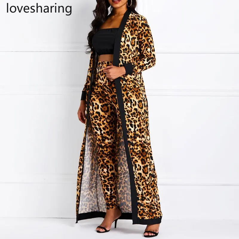 Clocolor женский костюм наборы сексуальный Леопардовый принт для девушек весна