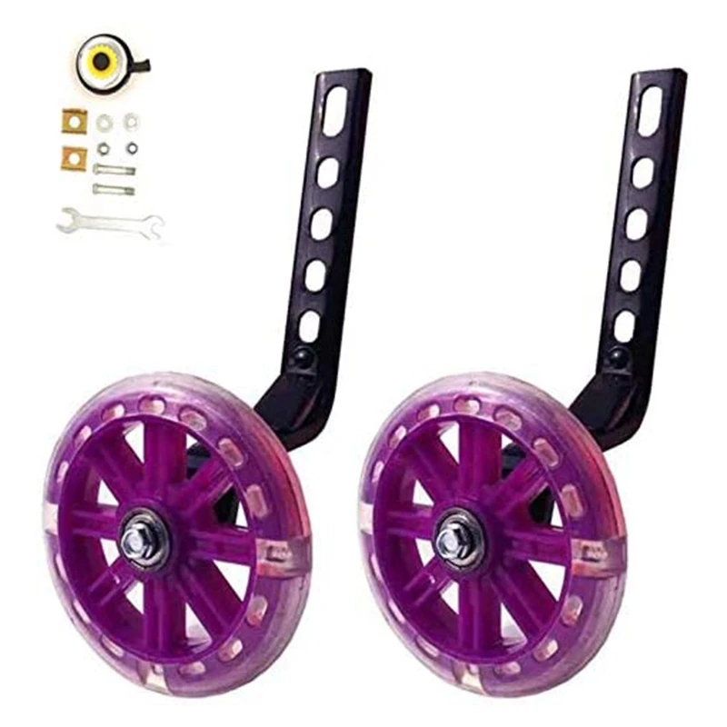 

A Pair of Bicycle Mute Training Wheels for 12 14 16 18 20 Inch Single Speed Bicycle Stabilizer