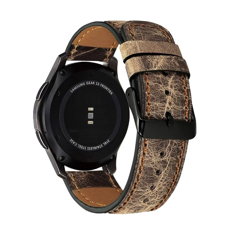 Ремешок для часов huawei watch gt браслет из натуральной кожи Samsung Galaxy Watch 46 мм gear S3