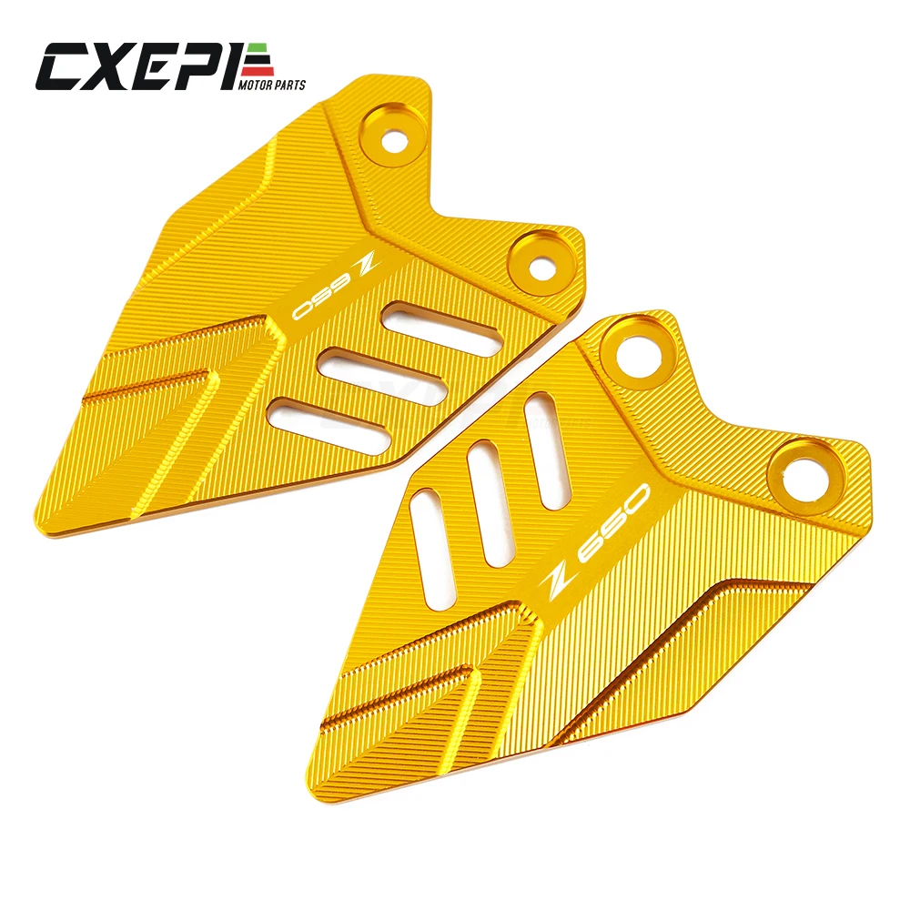 

Motorcycle Accessories FootPeg Footrest Rear set Heel Plates Guard Protector For KAWASAKI Z650 NINJA650 2017 2018 2019 2020