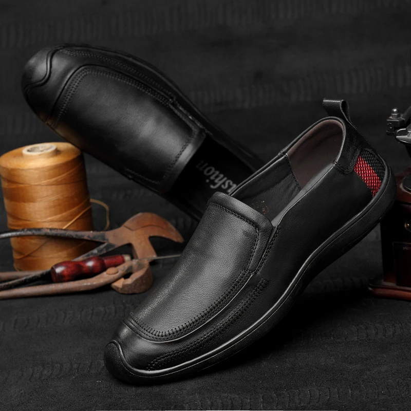 

Spring Casual Shoes Shoes Casual Mens Leather Causal Zapatos Casuales Fashion Men Black For Man Hombre Para Leisure Sapatos