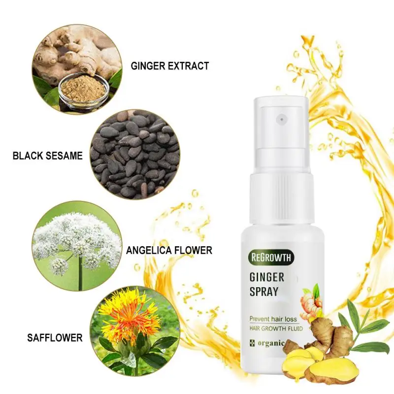 Спрей для роста волос с имбирем сыворотка быстрого эфирное масло жидкость против