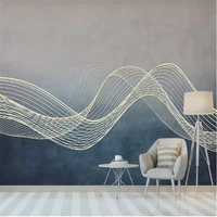 milofi custom large personality wallpaper mural nordic simple abstract golden dynamic lines bedroom background wall