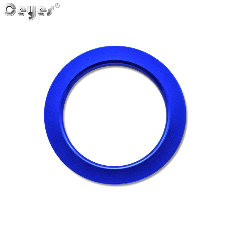 Blue ring cover Ceyes автомобильные наклейки для Honda Civic Fit Авто Кнопка запуска и остановки двигателя кольца покрытие для интерьера стайлинга автомобиля - Цвет: Blue ring cover