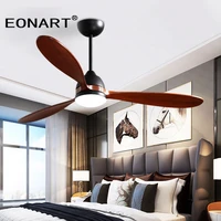 52inch fashion led wooden ceiling fan with remote control decorative solid wood ceiling fans lamp dc motor chandelier fan light