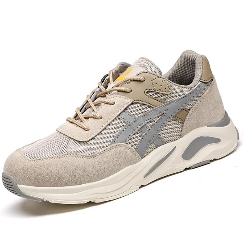 

Men's Safety Shoes Women Mesh Lightweight Steel Toe Cap Boots Work Shoes Trainer