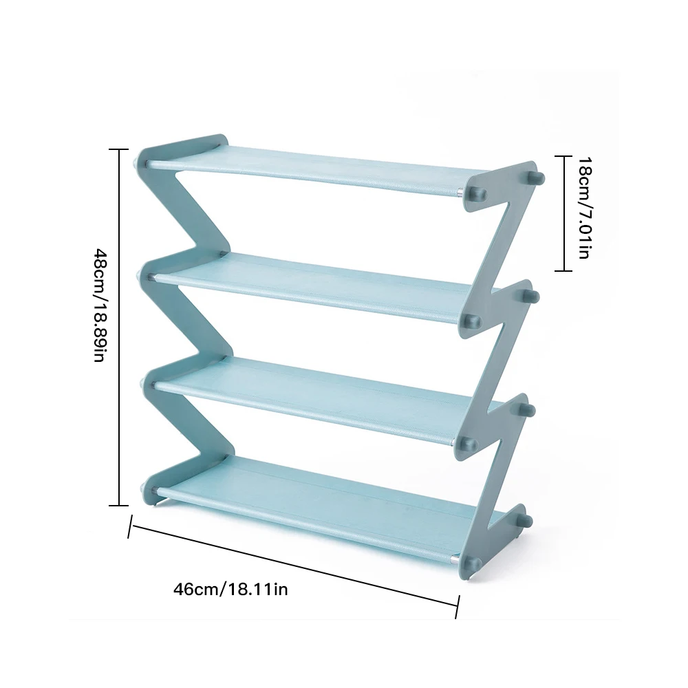 

protable Multi-Layer Tier Z-Shaped Shoes Rack Shelf Organizer Holder Door Removable Shoes Storage Cabinet Furniture Holder
