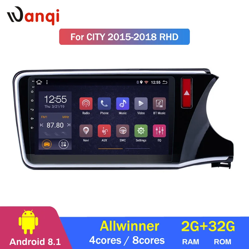 Wan qi 2G RAM 32G ROM Android 8 1 мультитач автомобильный dvd-плеер радио для Honda City Greiz Gienia 2015-2018