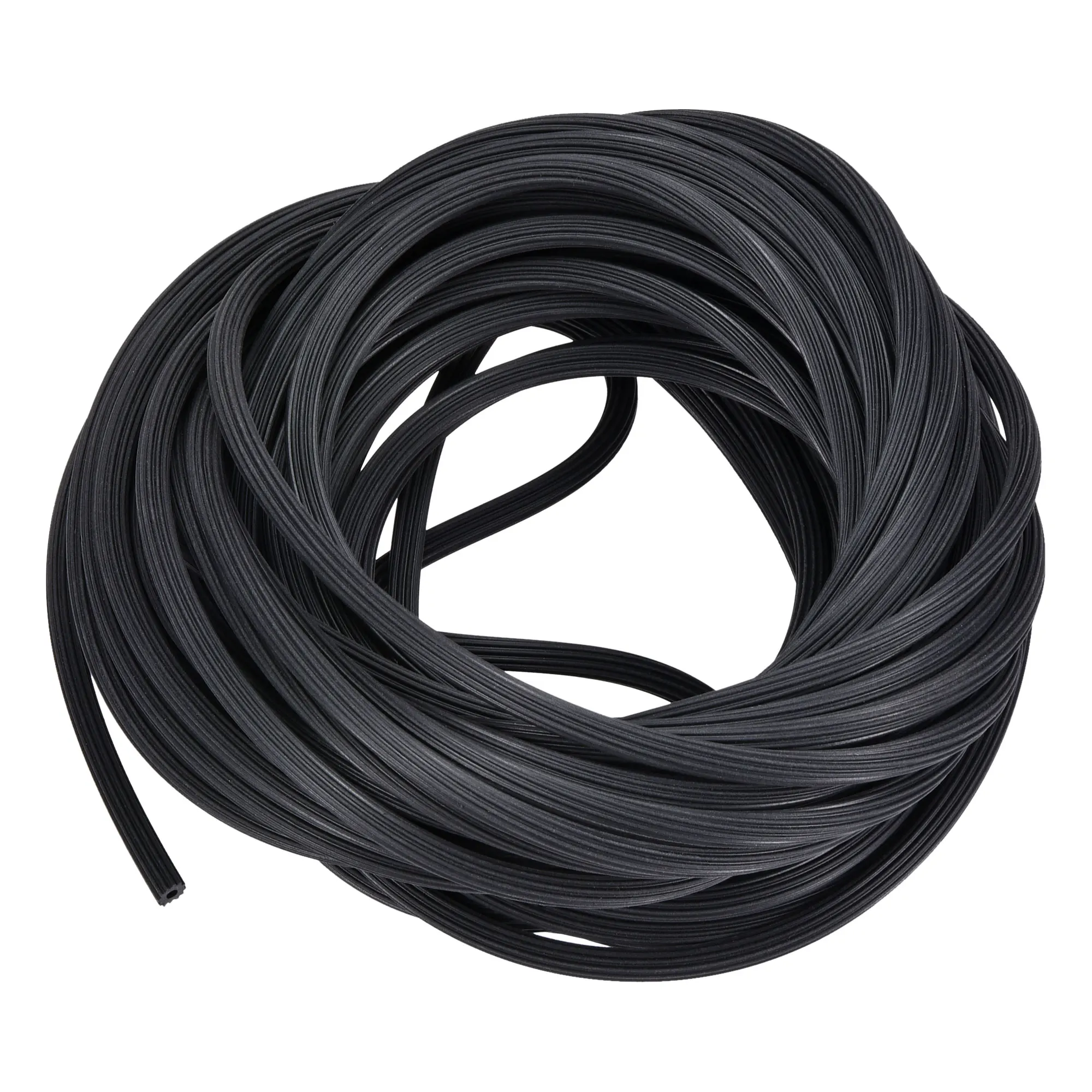 

Uxcell Spline Type Sealing Strip, 30M/ 98.43Ft Length EPDM Channel Edge Protector Strip, 5mm OD Black