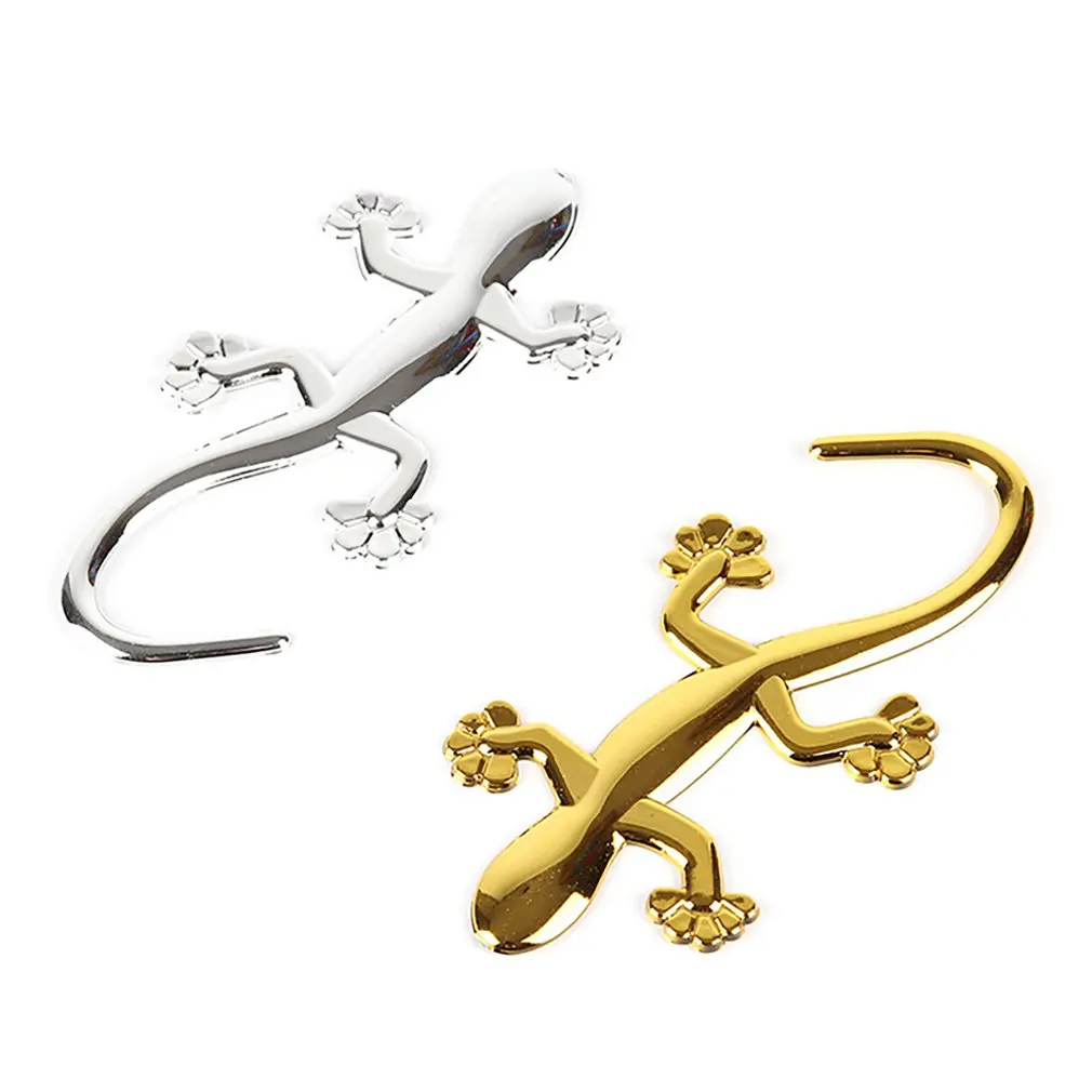 

Lizard Gecko Funny 3D Car Sticker Soft PVC Chromed Badge Emblem Sticker Car Decoration Automobile Decals Car-styling Accessory