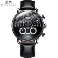 carnival luxury brand fashion watch man black waterproof runway chronograph sport quartz wristwatch clock 2022 relogio masculino