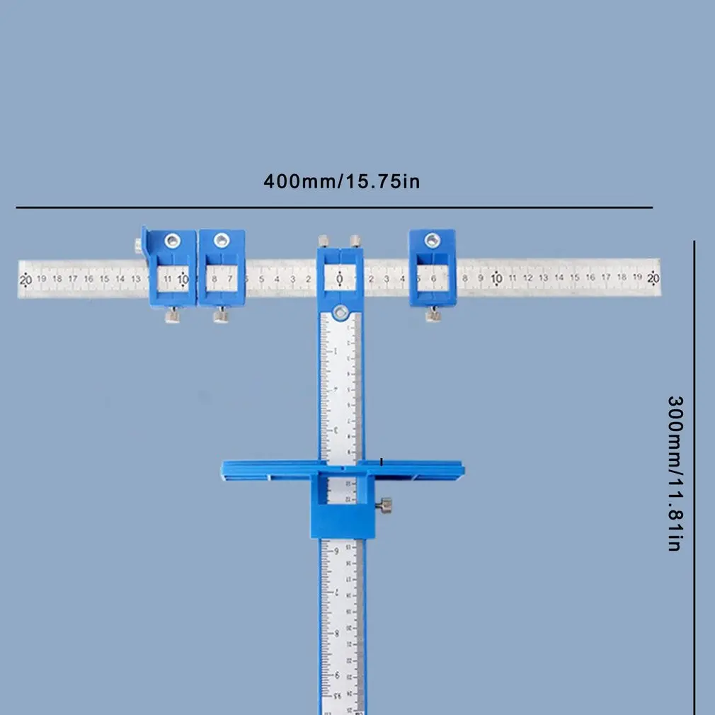 

Punch Locator Auxiliary Tool Wardrobe Door Furniture For Drilling And Opening Longitudinal Sliding Ruler