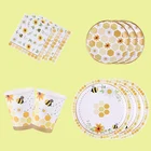 Набор одноразовой посуды в виде пчелы для украшения дня рождения