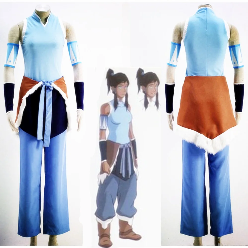 Горячая Аватар аниме: легенда о ведущей леди Корра Косплей Костюм Бесплатная