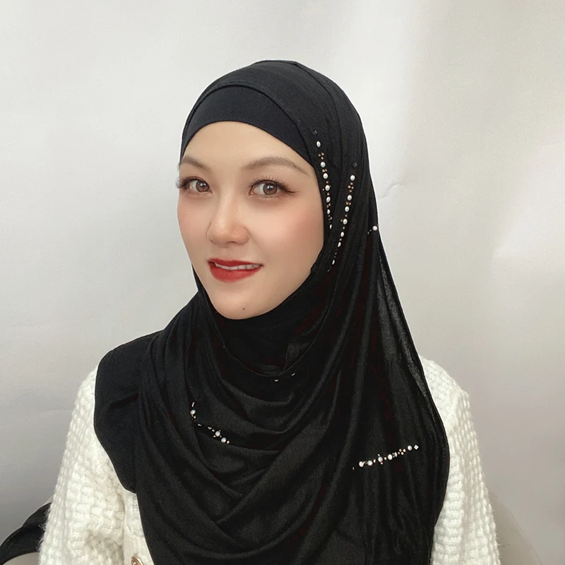

2022 New Cotton Jersey Knitted Modal hijab scarf islamic female soft headscarf turban hijab femme Winter foulard head scaves