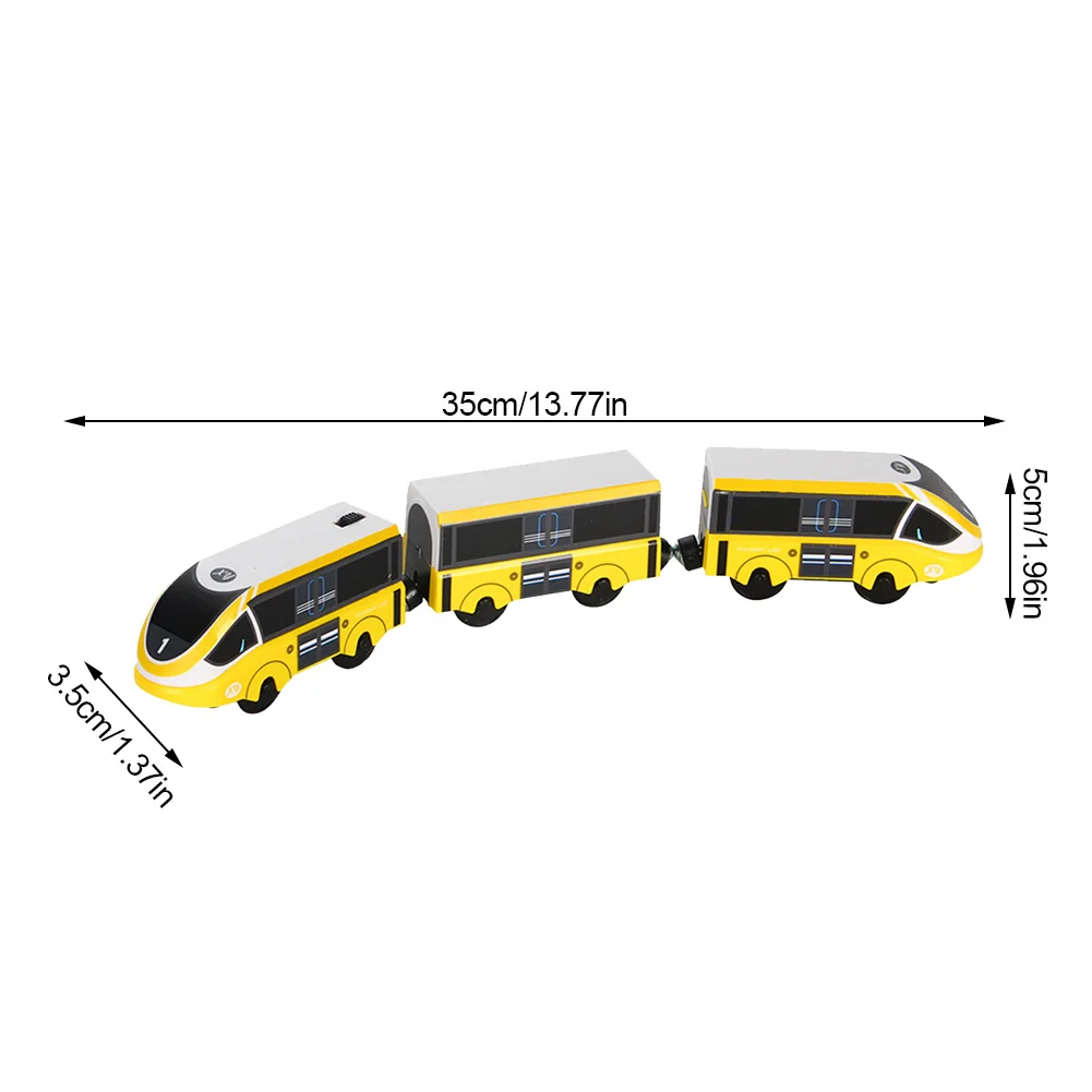 

Miniature Train Model Electric Train Toy Magnetic Train Toy Educational Puzzle Toys For Kids Compatible With Wooden Tracks