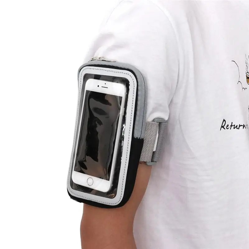 

Sports Arm Bag Waterproof Dacron Adjustable High-elastic Belt Lightweight Storage Pouch Outdoor for Money Phone Keys Earpho