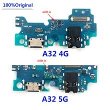 100%Original For Samsung A32 4G 5G USB Charging Port Board Mobile Phone Flex Cable replacement parts Charger SM-A326