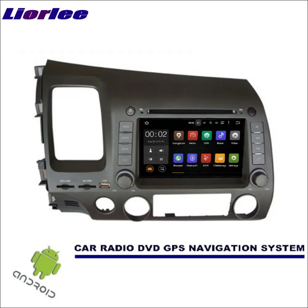 Liorlee Wince/Android Автомобильная Мультимедийная навигационная система для Honda CIVIC 2006 2011