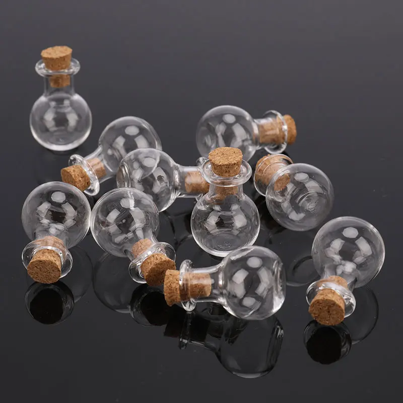 

10 Pcs Glass Bottles Miniature Potion Bottle Mini Cork Glass Vials Wedding DIY Mini Drift Bottle Wishing Bottle Perfume Bottle