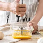 Полуавтоматический Миксер для яиц, ручной самоповорачивающийся венчик из нержавеющей стали блендер, взбивание яиц, кухонные принадлежности для размешивания сливок