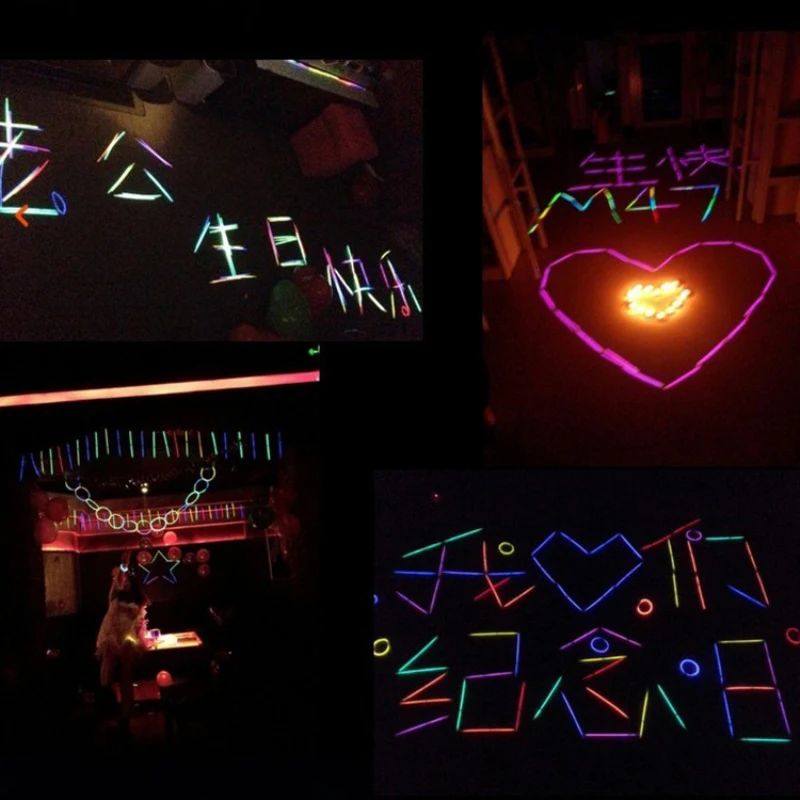 100 шт. светящиеся палочки для браслетов вечерние ожерелья с коннектором