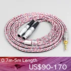 LN007580 16 Core с серебряным OCC из бескислородной меди, смешанная плетеный кабель для фокусное Utopia верность Circumaural наушники