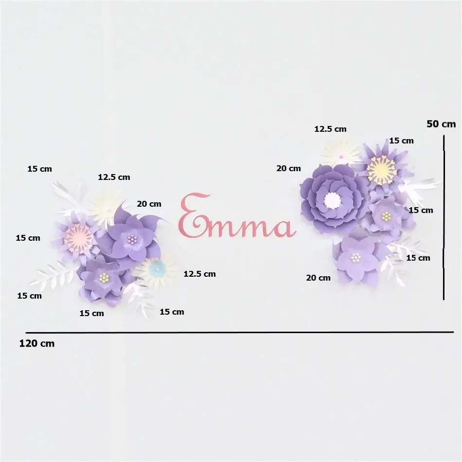 Ручной работы Флер DIY бумажные цветы набор знак имени комплект детские настенные