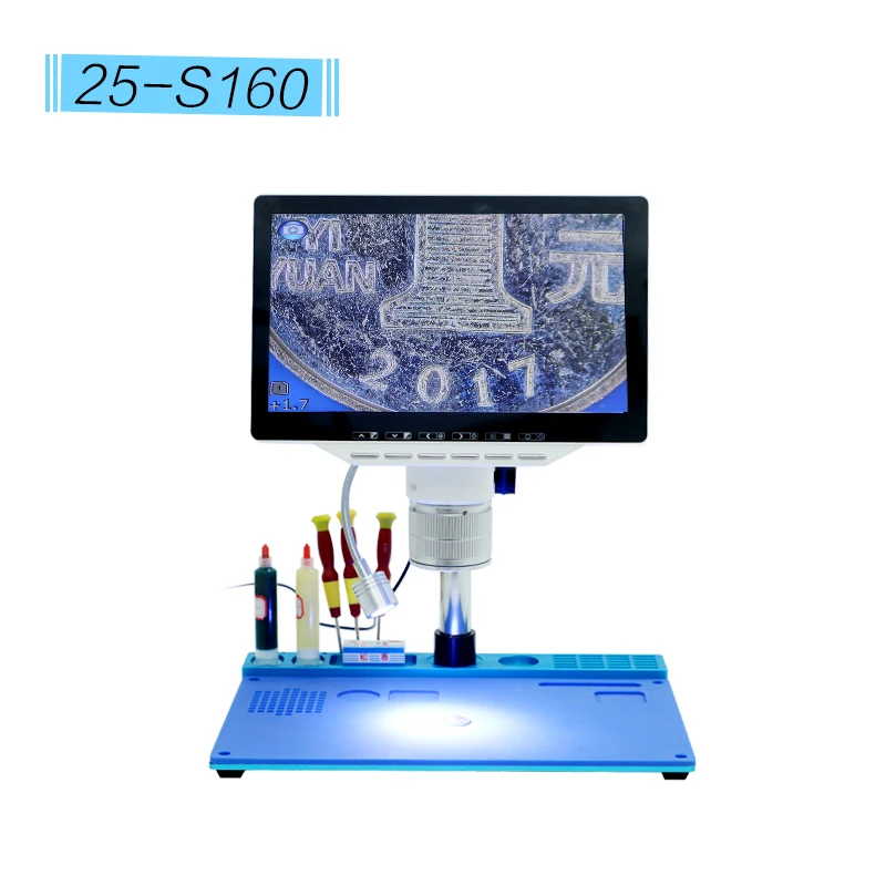 kailiwei lcd screen digital hdmi stereo monocular microscope for mobile phone repair free global shipping