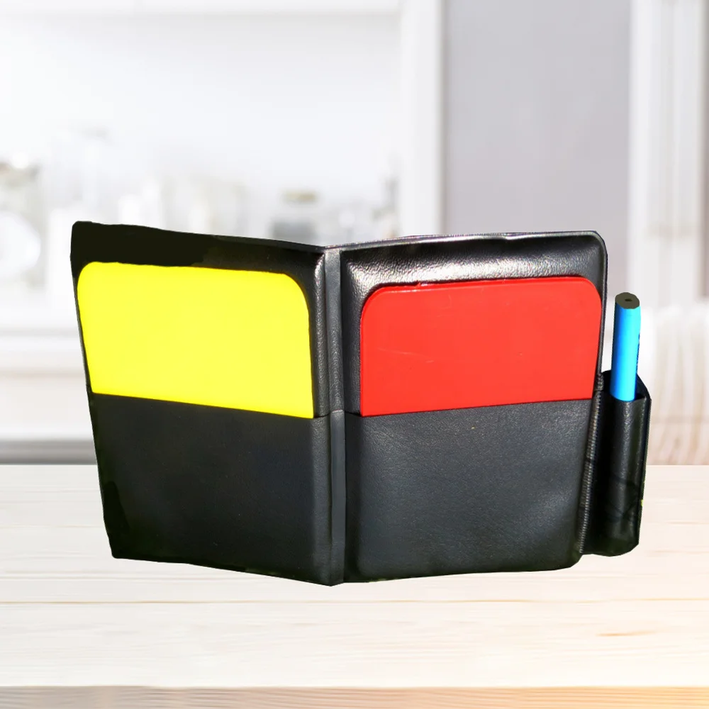 

Red Yellow Set Referee Set Football Referee Flag Side Coin Judge Flipping Set