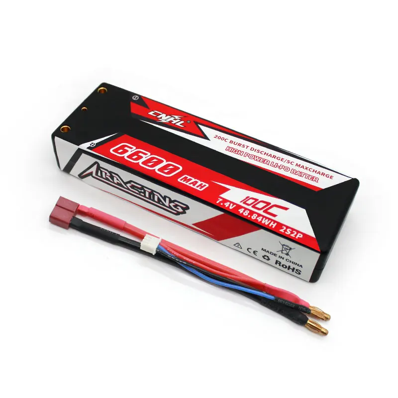 Жесткий чехол CNHL Lipo 2 шт. 7 4 В 6600 мА · ч 100C гоночная серия | Игрушки и хобби