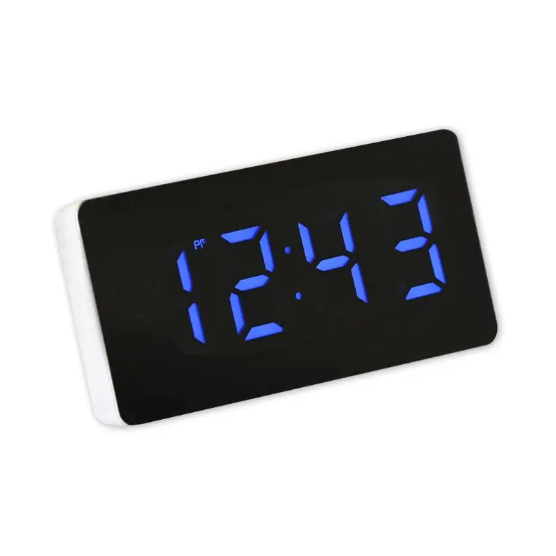 

G32B Portable LED Mirror Clock Multi-functional Electronic Alarm Clock with Time/Calendar/Temperature Alarm Decor for Home