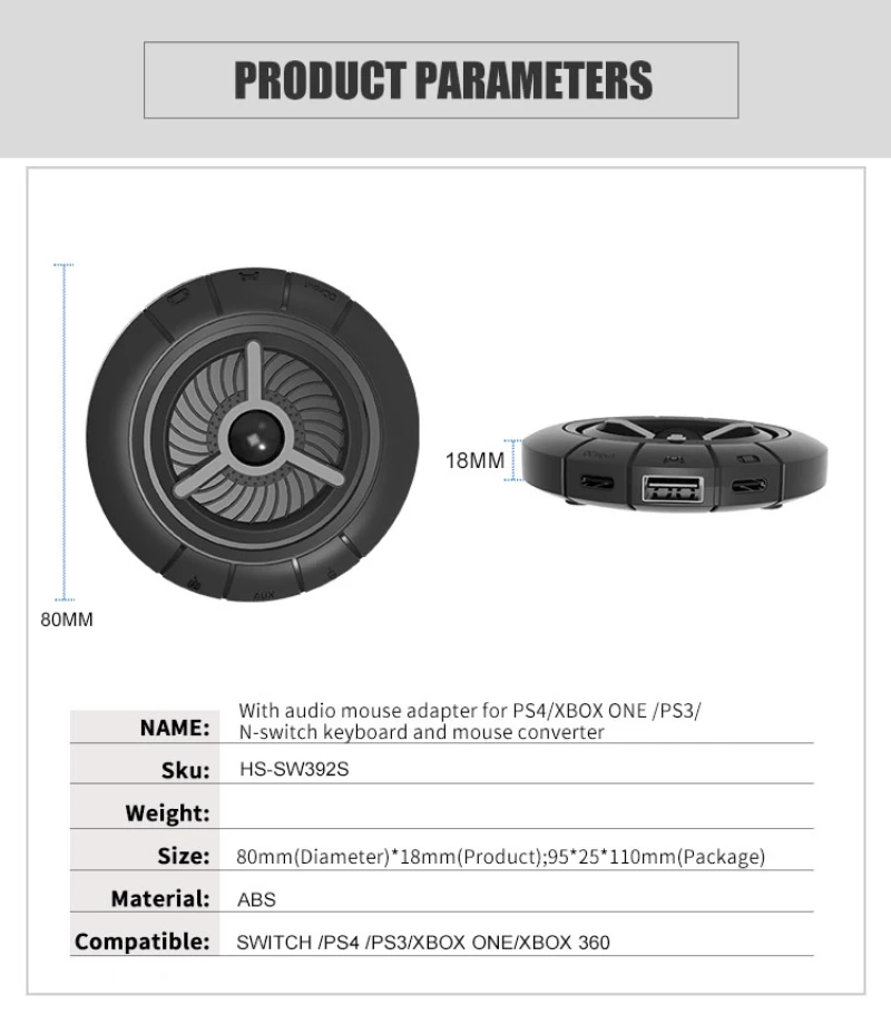 Конвертер для клавиатуры и мыши адаптер мобильного контроллера