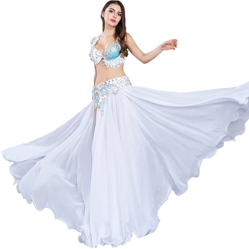 2020 Free Shipping New Women's fashion sexy belly dance costume set/belly wear/BRA&ampbelt&ampskirt dancing clothes-8801 |
