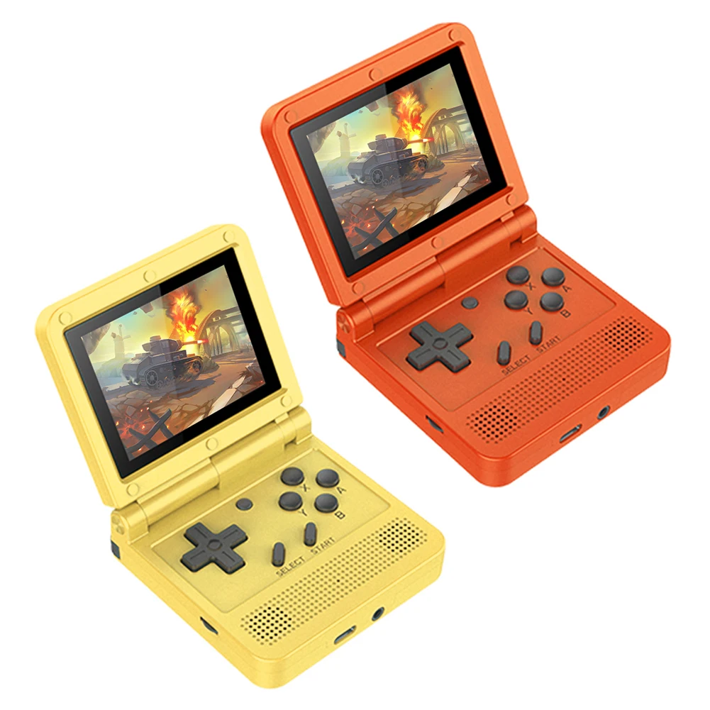 

POWKIDDY V90 Retro Flip Handheld Game Player 3.0 inch IPS Handheld Console 3000 Classic Games Pocket Mini Video Games Player Boy