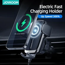 15W Qi Car Phone Holder Wireless Charging Automatic Alignment  Air Vent Mount CD Stand For iphone Huawei Car Charger Universal J