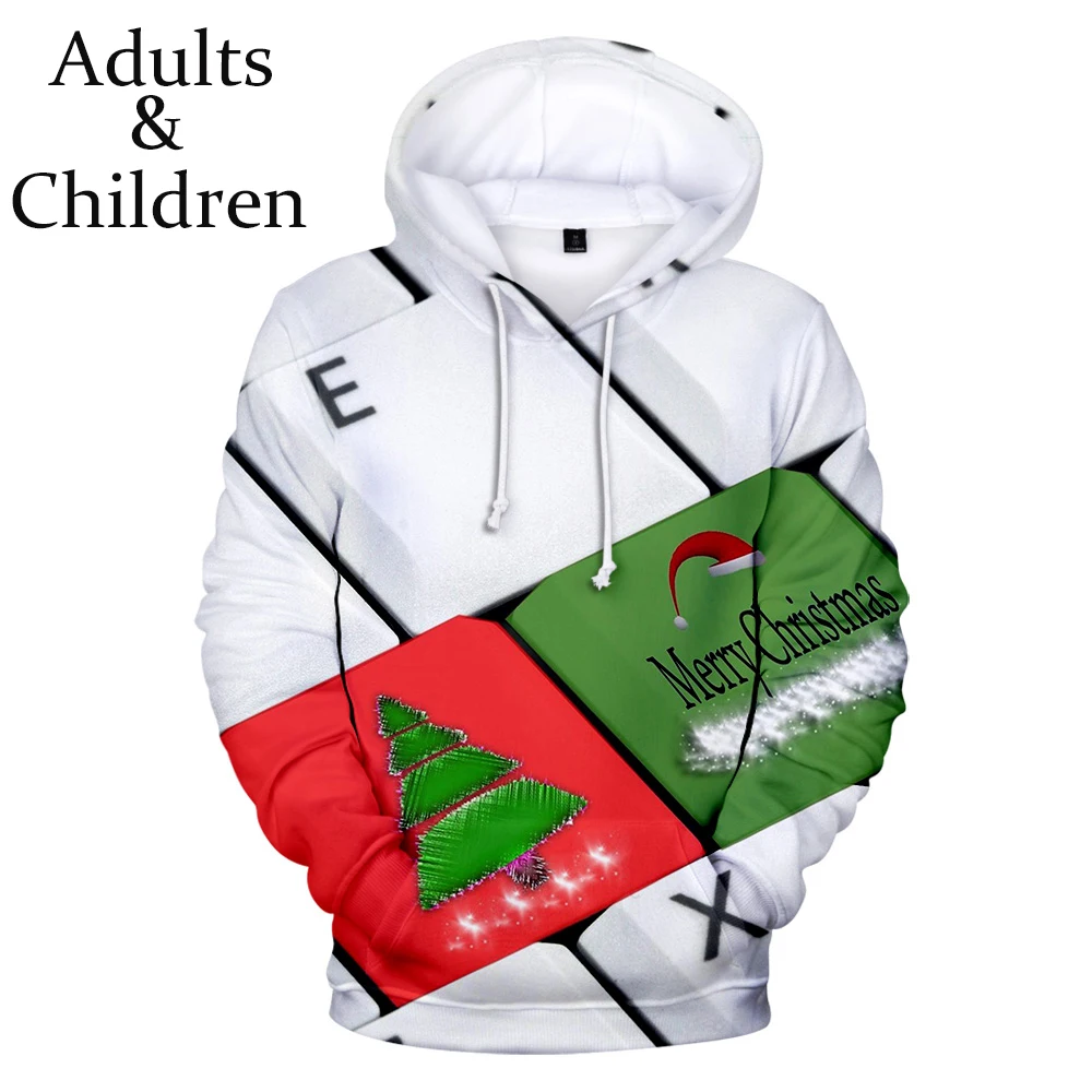 

Худи в американском стиле для отпуска в стиле хип-хоп с 3D рисунком, Мужская толстовка, Детский Повседневный пуловер, Рождественская Женская ...