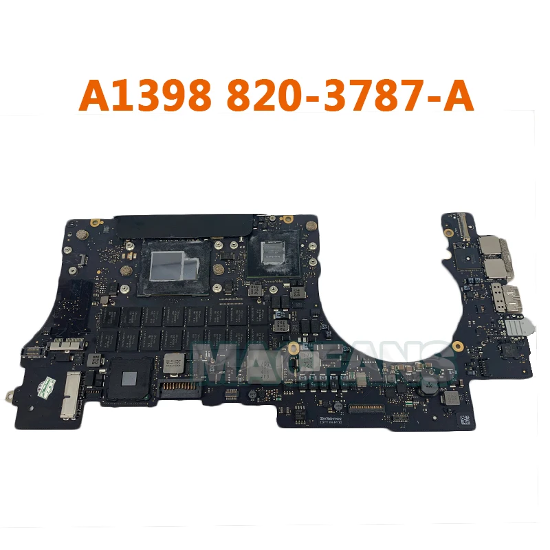 Протестированная оригинальная материнская плата A1398 820-3787-A для MacBook Pro Rerina 15 &quotA1398