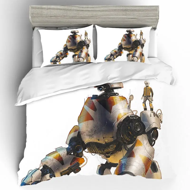 Комплект постельного белья Edredon с аниме роботом пододеяльник домашний текстиль
