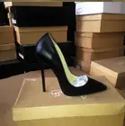 Женские туфли на высоком каблуке 12-8 см, с острым носком