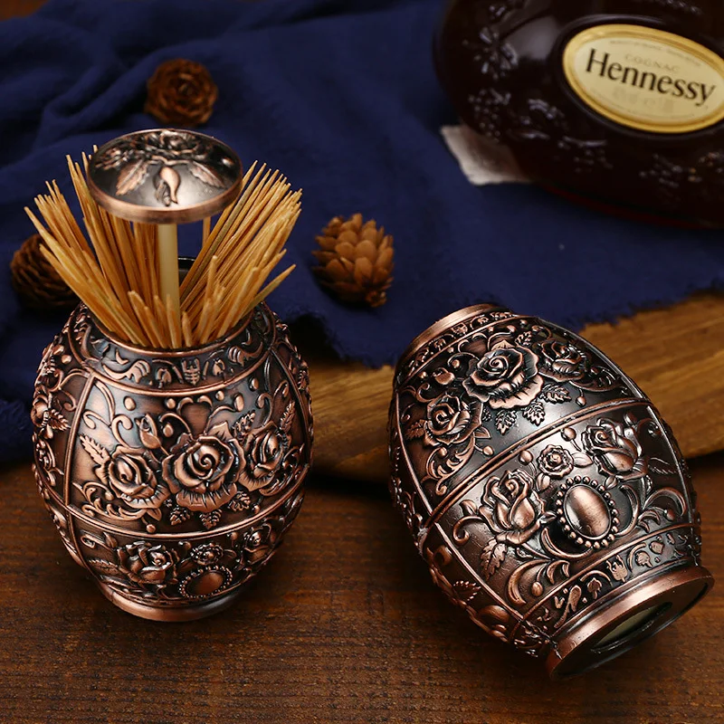 Коробка для зубочисток Нержавеющая сталь Автоматическая зубочистки