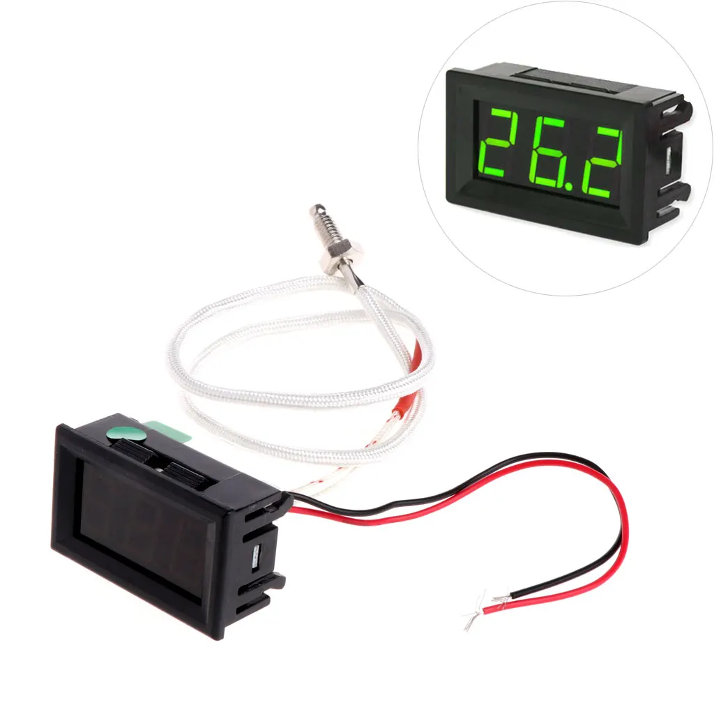 

XH-B310 Digital Thermometer 12V Temperature Meter K-type M6 Thermocouple Tester